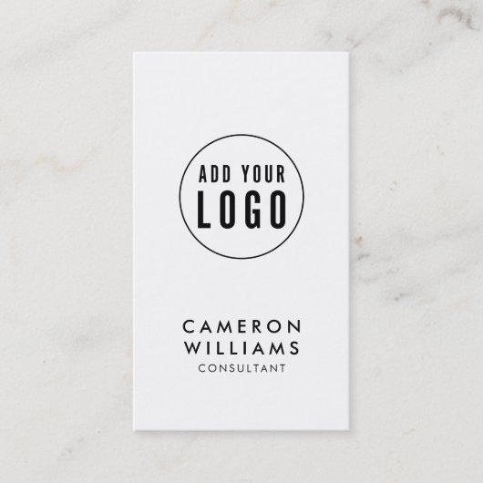 ロゴの追加シンプル編集可能カラーソーシャルメディア 名刺 (正面)