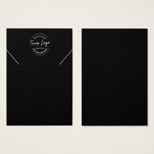 ロゴの追加シンプル黒イヤリングホルダーディスプレイ (正面&裏面)