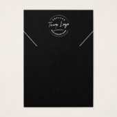 ロゴの追加シンプル黒イヤリングホルダーディスプレイ (正面)