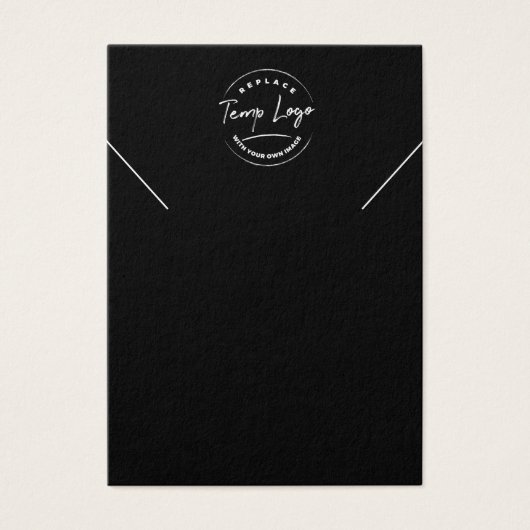 ロゴの追加シンプル黒イヤリングホルダーディスプレイ (正面)