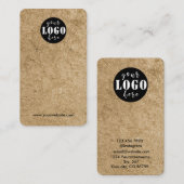 ロゴの追加シンプルKraft紙イヤリングディスプレイカード 名刺 (正面/裏面)