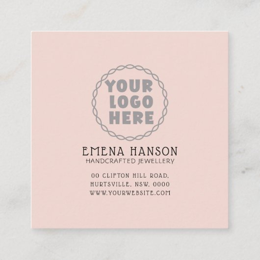 ロゴの追加ジュエリーイヤリングクリームディスプレイカード コーリングカード (裏面)