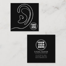 ロゴの追加ジュエリーイヤリングブラックディスプレイカード