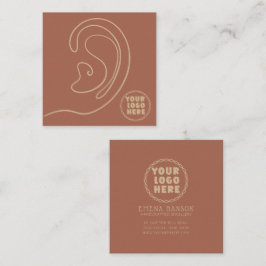 ロゴの追加ジュエリーイヤリングマロンディスプレイカード コーリングカード