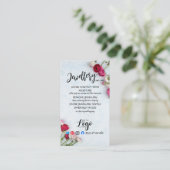 ロゴの追加ジュエリーカー気にドUKホワイトフラワー 名刺 (スタンド正面)