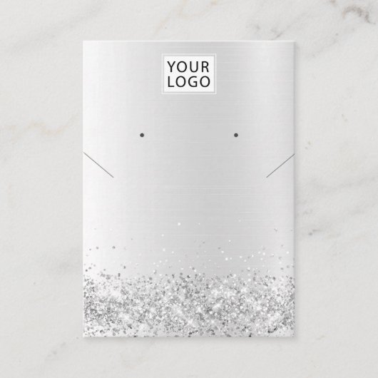 ロゴの追加ジュエリーグリッターネックレスイヤリングディスプレイ 名刺 (正面)