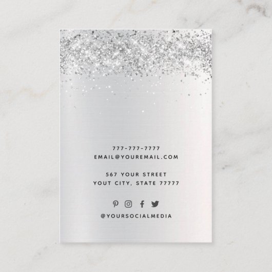 ロゴの追加ジュエリーグリッターネックレスイヤリングディスプレイ 名刺 (裏面)