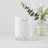 ロゴの追加ジュエリーグリッターネックレスイヤリングディスプレイ 名刺 (スタンド正面)