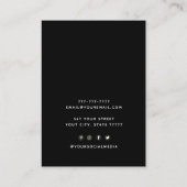 ロゴの追加ジュエリーブラックネックレスイヤリングディスプレイ 名刺 (裏面)