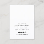 ロゴの追加ジュエリーホワイトネックレスイヤリングディスプレイ 名刺 (裏面)