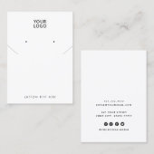 ロゴの追加ジュエリーホワイトネックレスイヤリングディスプレイ 名刺 (正面/裏面)