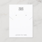 ロゴの追加ジュエリーホワイトネックレスイヤリングディスプレイ 名刺 (正面)