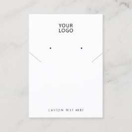 ロゴの追加ジュエリーホワイトネックレスイヤリングディスプレイ 名刺