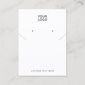 ロゴの追加ジュエリーホワイトネックレスイヤリングディスプレイ 名刺