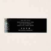 ロゴの追加ジュエリーモダンブラックイヤリングディスプレイカード (裏面)