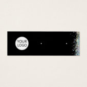 ロゴの追加ジュエリーモダンブラックイヤリングディスプレイカード (正面)