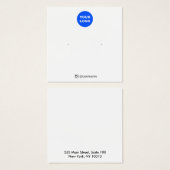 ロゴの追加スタッドイヤリングジュエリー表示 (正面&裏面)