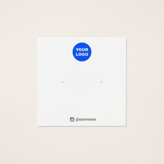 ロゴの追加スタッドイヤリングジュエリー表示 (正面)