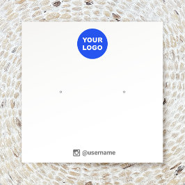 ロゴの追加スタッドイヤリングジュエリー表示