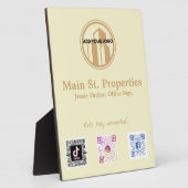 ロゴの追加ソーシャルメディアのスキャンコードプラーク フォトプラーク (側面)