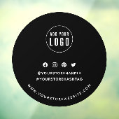 ロゴの追加ソーシャルメディアの編集可能な背景ラウンド ウィンドウサイン (シート3)