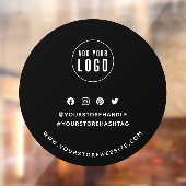 ロゴの追加ソーシャルメディアの編集可能な背景ラウンド ウィンドウサイン (シート2)