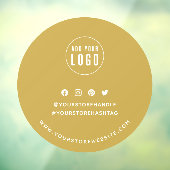 ロゴの追加ソーシャルメディアの編集可能な背景ラウンド ウィンドウサイン (シート3)