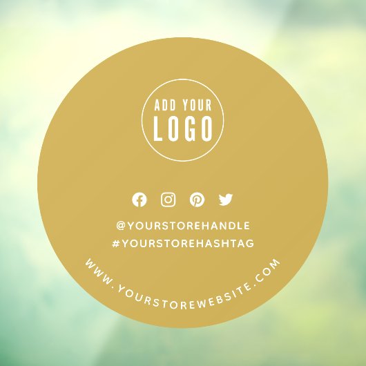 ロゴの追加ソーシャルメディアの編集可能な背景ラウンド ウィンドウサイン (シート3)