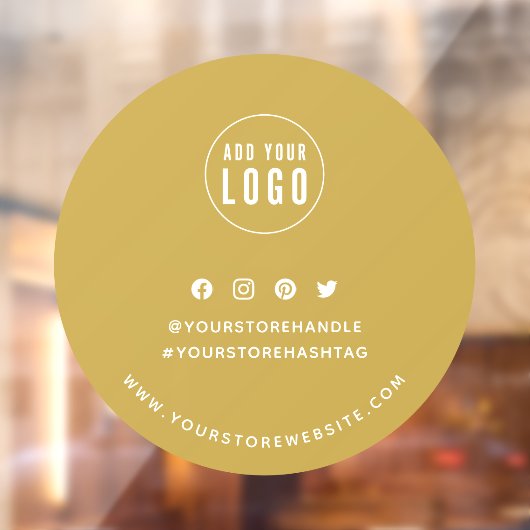 ロゴの追加ソーシャルメディアの編集可能な背景ラウンド ウィンドウサイン (シート2)