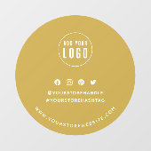 ロゴの追加ソーシャルメディアの編集可能な背景ラウンド ウィンドウサイン (シート)