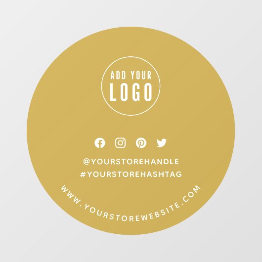 ロゴの追加ソーシャルメディアの編集可能な背景ラウンド ウィンドウサイン (シート)