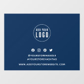 ロゴの追加ソーシャルメディアの編集可能な背景 ウィンドウサイン (シート)