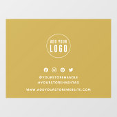 ロゴの追加ソーシャルメディアの編集可能な背景 ウィンドウサイン (シート)