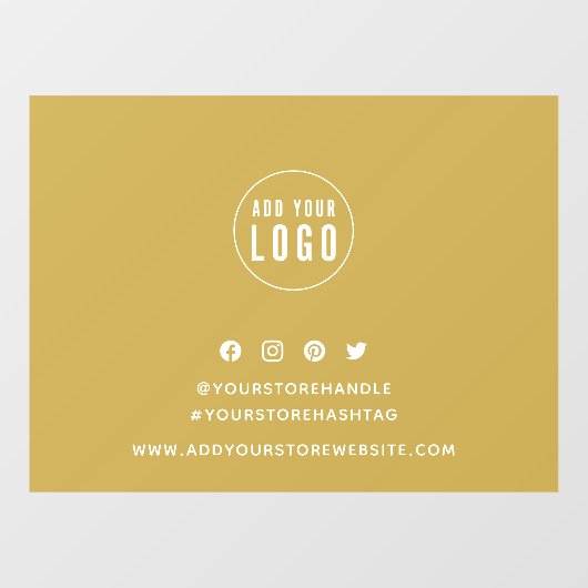 ロゴの追加ソーシャルメディアの編集可能な背景 ウィンドウサイン (シート)