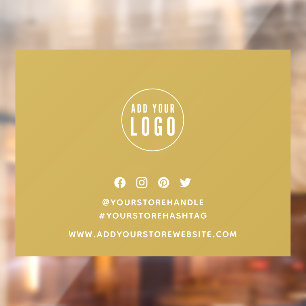 ロゴの追加ソーシャルメディアの編集可能な背景 ウィンドウサイン