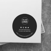 ロゴの追加ソーシャルメディアカスタムの色ブランディング ラウンドシール