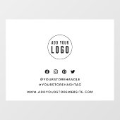 ロゴの追加ソーシャルメディアブランディングマーケティング ウィンドウサイン (シート)