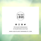 ロゴの追加ソーシャルメディアブランディングマーケティング ウィンドウサイン (シート3)