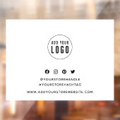 ロゴの追加ソーシャルメディアブランディングマーケティング ウィンドウサイン (シート2)