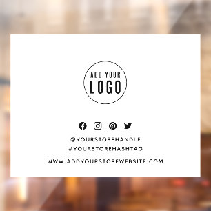 ロゴの追加ソーシャルメディアブランディングマーケティング ウィンドウサイン