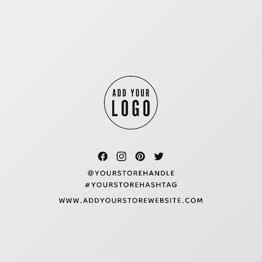 ロゴの追加ソーシャルメディアブランディングマーケティング ウィンドウサイン (シート)