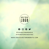 ロゴの追加ソーシャルメディアブランディングマーケティング ウィンドウサイン (シート3)