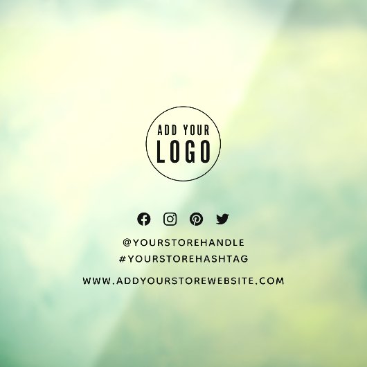 ロゴの追加ソーシャルメディアブランディングマーケティング ウィンドウサイン (シート3)