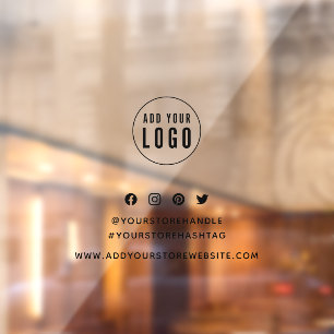 ロゴの追加ソーシャルメディアブランディングマーケティング ウィンドウサイン