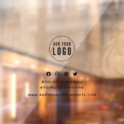 ロゴの追加ソーシャルメディアブランディングマーケティング ウィンドウサイン (シート2)