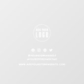 ロゴの追加ソーシャルメディアブランディングマーケティング ウィンドウサイン (シート)