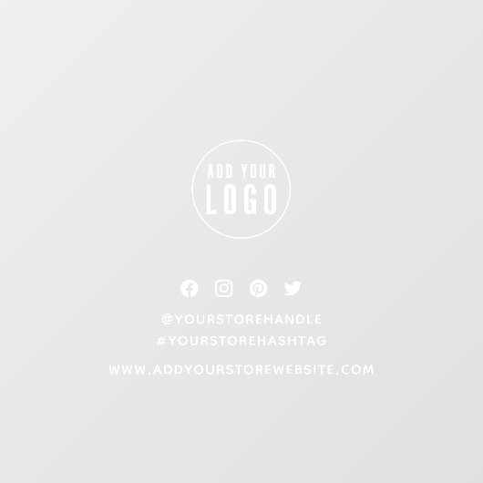 ロゴの追加ソーシャルメディアブランディングマーケティング ウィンドウサイン (シート)