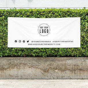 ロゴの追加ソーシャルメディアブランディングマーケティング 横断幕