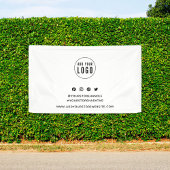 ロゴの追加ソーシャルメディアブランディングマーケティング 横断幕