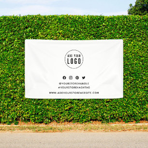 ロゴの追加ソーシャルメディアブランディングマーケティング 横断幕